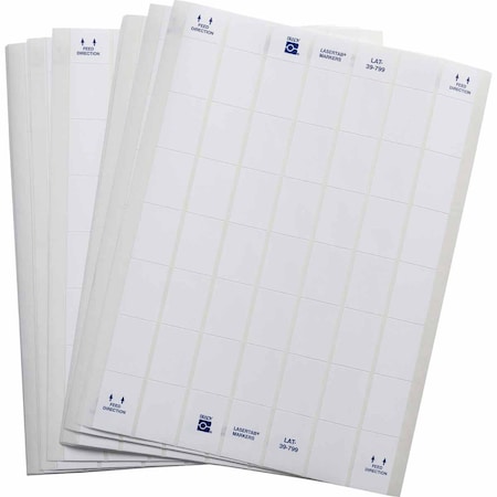 Brady LaserTab Polyamide Coated Nylon Cloth Lbls 1.437 in H x 1 in W White 60/PK LAT-39-799-2.5